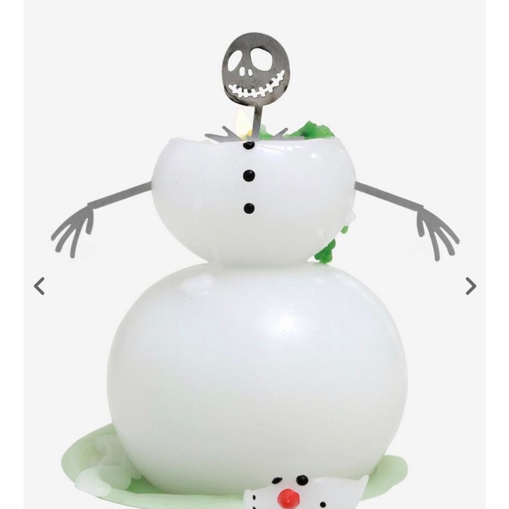 Jack Skellington In A Snowman Candle, Nightmare Before Christmas. RARE!! NIB